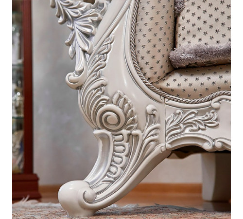 Диван Лорд (белый,серебро)