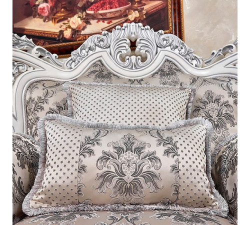 Диван Лорд (белый,серебро)