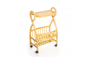 Столик с подставкой для газет Classic Rattan 17/17 из ротанга на колесиках Столик с подставкой для газет Classic Rattan 17/17 из ротанга на колесиках