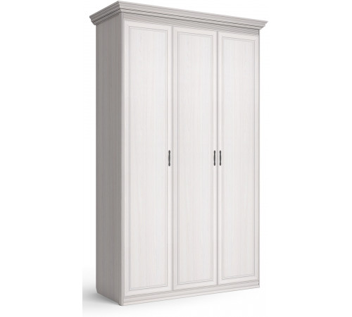 Шкаф 3-х дверный Неаполь Ясень анкор светлый (патина "серебро")