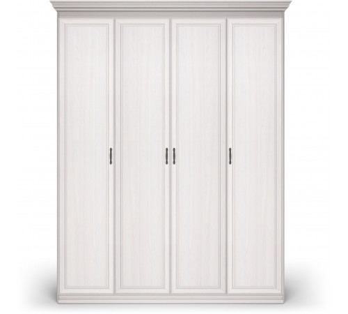 Шкаф 4-х дверный Неаполь Ясень анкор светлый (патина "серебро") Шкаф 4-х дверный Неаполь Ясень анкор светлый (патина "серебро")