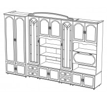 Стенка для гостиной Романтика ВК-09.1 от Мебель-Неман Стенка для гостиной Романтика ВК-09.1 от Мебель-Неман