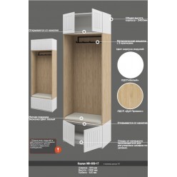 Одностворчатый шкаф ОТИС МН-039-17