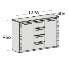 Широкий комод 1400 Элана  Широкий комод 1400 Элана