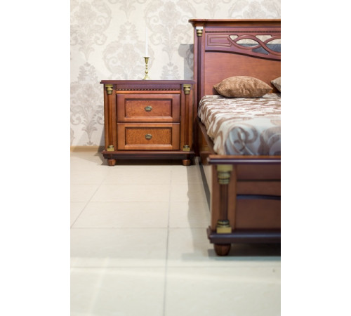 Двуспальная кровать «Валенсия 3М» П254.52 (каштан)