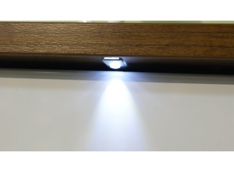 Двухстворчатый шкаф Монако П 510.13-1 с подсветкой (дуб саттер/белый глянец)