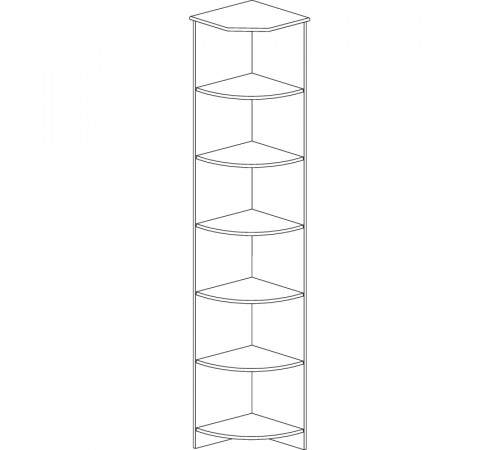 Стеллаж угловой Инна 618 темный Стеллаж угловой Инна 618 темный