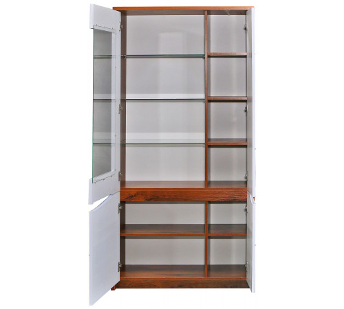 Шкаф-витрина Монако П510.05 (дуб саттер/белый глянец)